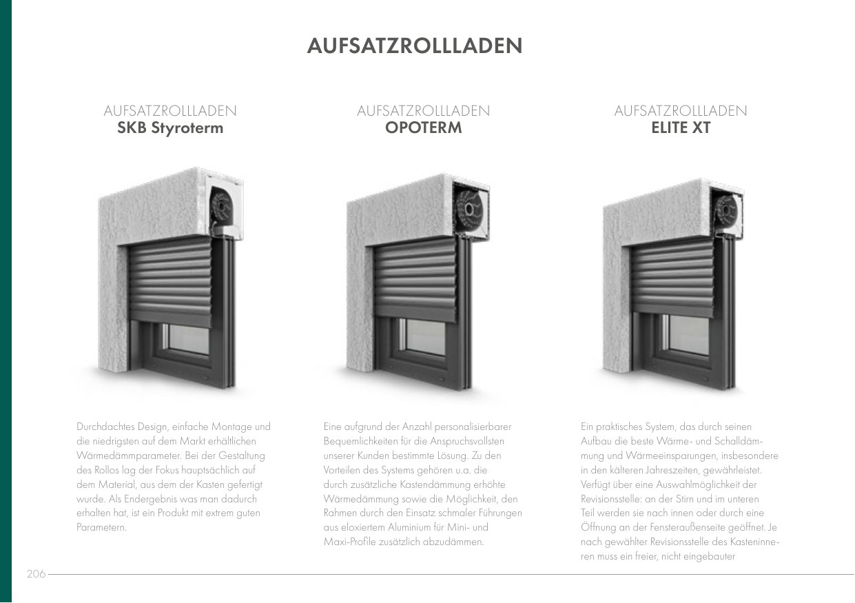 Aufsatzrollläden – Abbildung aus dem Produktkatalog