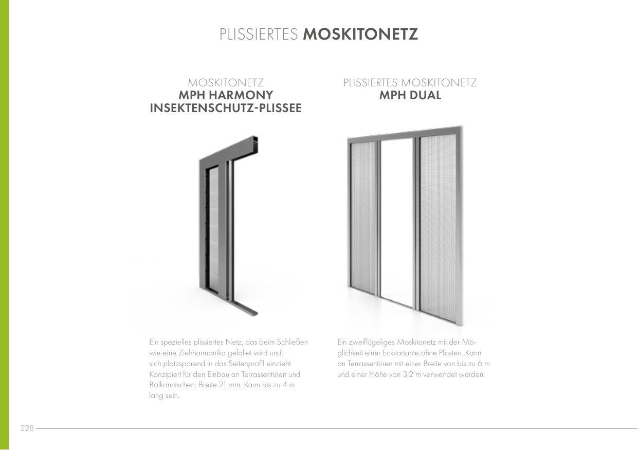Insektenschutz-Plissee – Abbildung aus dem Produktkatalog