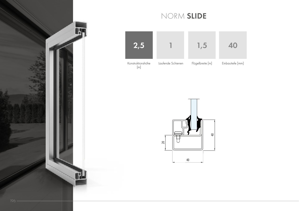 Norm Slide – Abbildung aus dem Produktkatalog