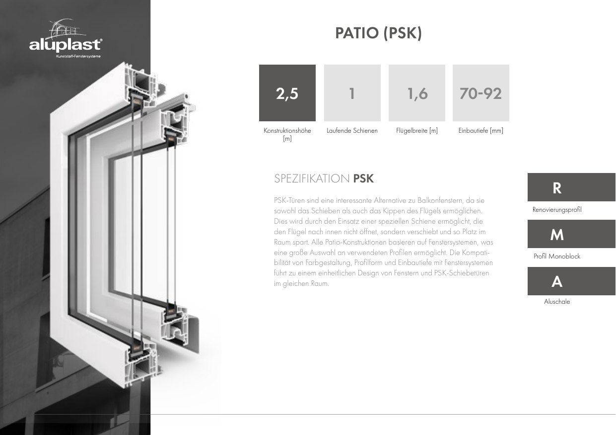 Patio (PSK) – Abbildung aus dem Produktkatalog