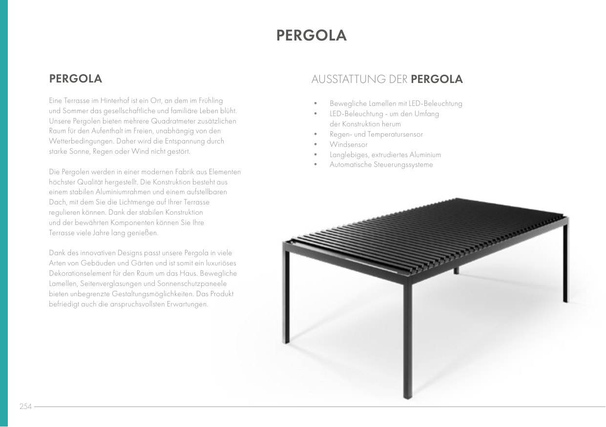 Pergola – Abbildung aus dem Produktkatalog