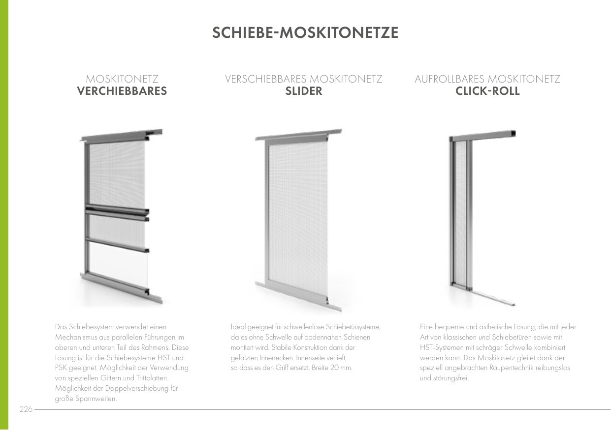 Schiebe-Moskitonetz – Abbildung aus dem Produktkatalog