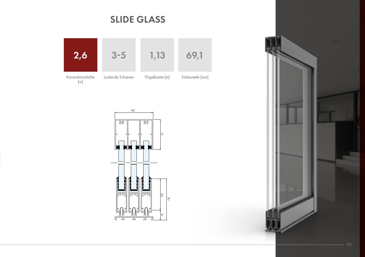 Slide Glass – Abbildung aus dem Produktkatalog