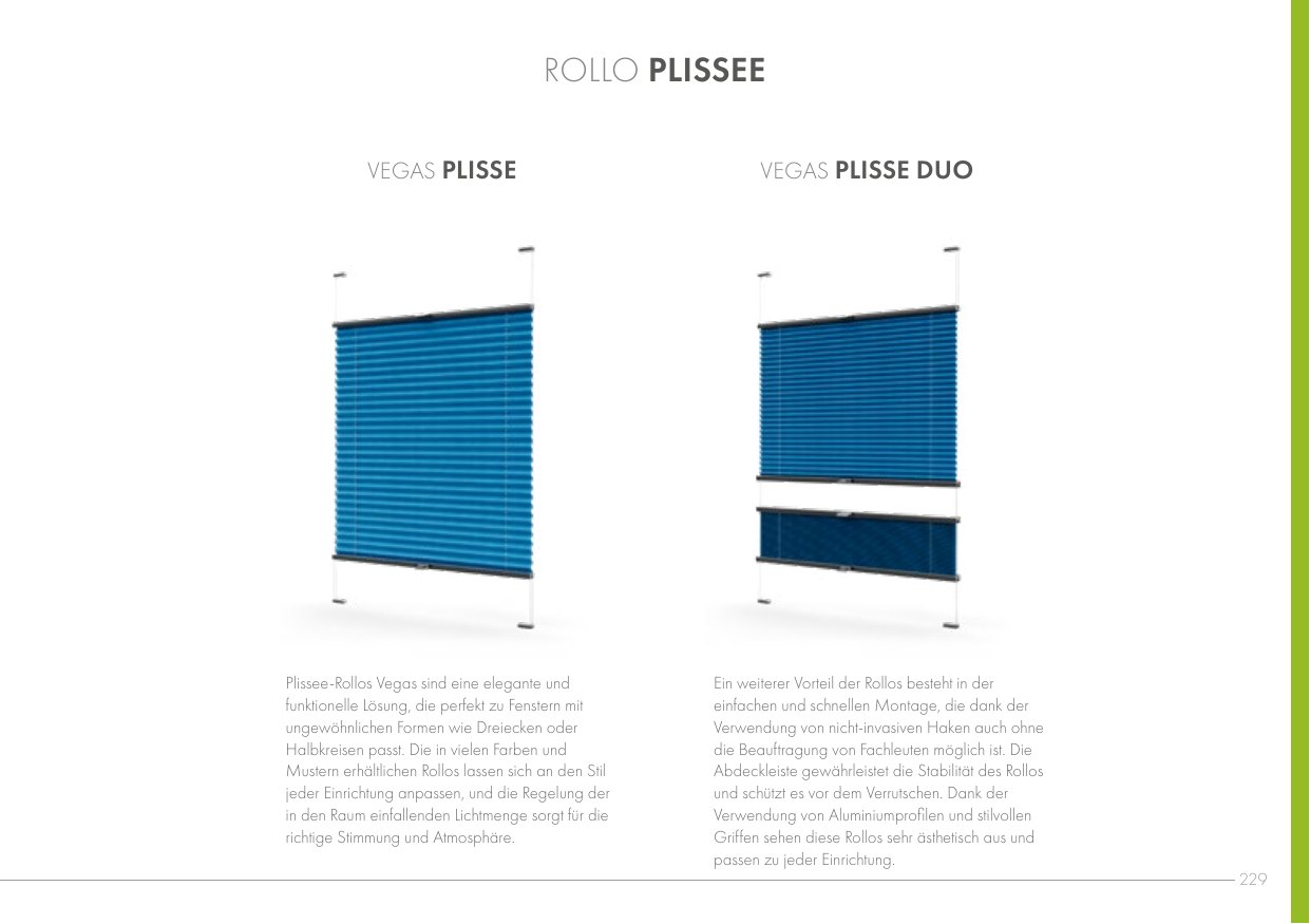 Vegas Plisse – Abbildung aus dem Produktkatalog
