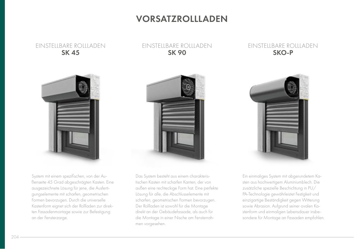 Vorsatzrollladen SK 45 – Abbildung aus dem Produktkatalog