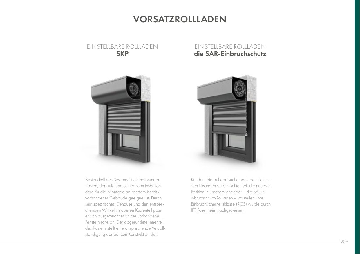 Vorsatzrollladen SKO-P – Abbildung aus dem Produktkatalog